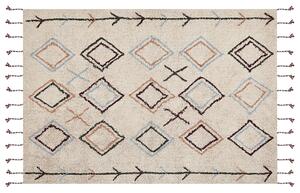 Bavlněný koberec 160 x 230 cm béžový CORUM