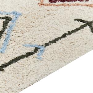 Bavlněný koberec 140 x 200 cm béžový CORUM