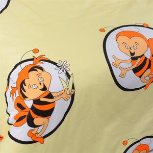 Povlečení dětské bavlněné včelky oranžové EMI: Polštář válec plněný velký 61x14