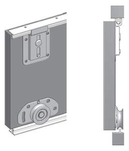 Šatní skříň Tapi 2 | 100 cm | bílá | panel z černé ekokůže