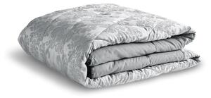 Šedý prošívaný přehoz přes postel Catherine Lansfield Jacquard, 240 x 260 cm