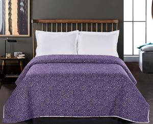 Oboustranný přehoz na postel DecoKing Alhambra fialový/bílý