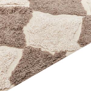 Bavlněný koberec 80 x 150 cm hnědý/ béžový SINOP