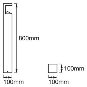 Ledvance - LED Venkovní lampa PYRAMID 1xLED/9W/230V IP44 80 cm