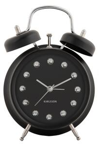 Designový zvoncový budík 6018BK Karlsson 17cm