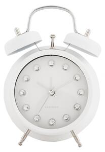 Designový zvoncový budík 6018WH Karlsson 17cm