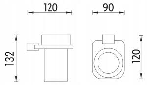 NIMCO Kibo Ki X3-58W-26 Chromový držák kartáčku - Nimco