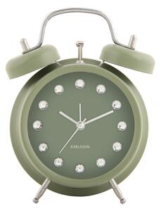 Designový zvoncový budík 6018GR Karlsson 17cm
