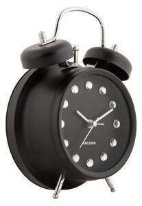 Designový zvoncový budík 6018BK Karlsson 17cm