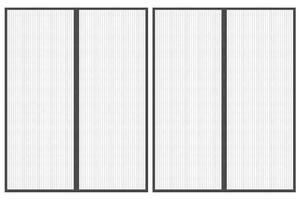 Závěsy do dveří proti hmyzu 2 ks s magnety černé 230 x 160 cm 314690