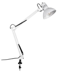 Bílá stolní lampa s ohybatelnou konstrukcí/s klipem (výška 73,5 cm) Tajo – Trio