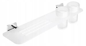 Nimco Keira police do koupelny z plexiglass se sklenkami KE X350-58DW-26