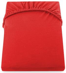 Bavlněné jersey prostěradlo s gumou DecoKing Amber červené