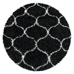 Kusový koberec Salsa kruh 3201 anthrazit - 120 x 120 cm