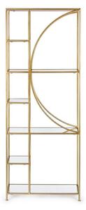Ocelová knihovna ve zlaté barvě 66x176x25,5 cm Elenor – Bizzotto
