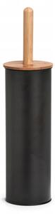 WC štětka, kov / bambus, černá, Ø10x38,4