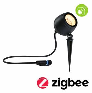 PAULMANN Plug & Shine LED bodové zahradní světlo Smart Home Zigbee Kikolo neláká hmyz IP65 CCT 6,2W antracit 947.68