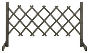 Zahradní trelážový plot šedý 120 x 60 cm masivní jedle 314823