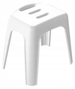 Spirella sedátko do sprchy HOCKER, bílá, plast, 47 cm, do 130 kg