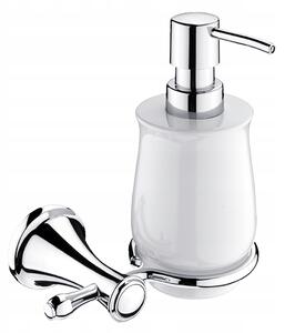 Ruční nástěnný dávkovač mýdla Nimco 300 ml, stříbrný, vícebarevný