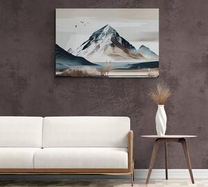 Obraz malebné hory ve skandinávském stylu