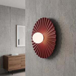 Nástěnné svítidlo UMBRA K1 L – vínové, bílé sklo, 1× G9, šířka 35 cm