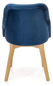 Židle TOLEDO (Tmavě modrá / Medový dub)