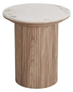 Kulatý odkládací stolek s deskou v dekoru mramoru ø 45 cm Athens – House Nordic