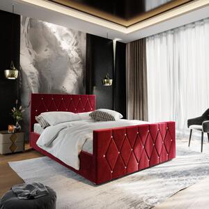 Jednolůžková čalouněná postel MAKITA - 90x200, červená