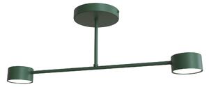 Stropní svítidlo HALO 2 – olivově zelené, 2× GX53, šířka 60 cm