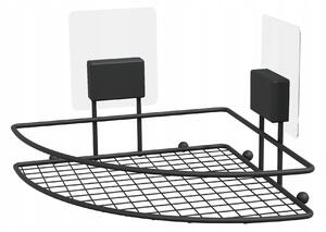 Rohová samolepicí koupelnová police Compactor Bestlock Black
