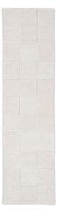 Slonovinový ručně tkaný vlněný běhoun 60x230 cm Checkerboard – Flair Rugs