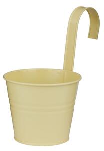 ZINC Květináč k zavěšení 13 cm - sv. žlutá