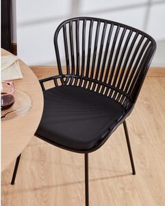 Černá zahradní židle s ocelovou konstrukcí Kave Home Surpik