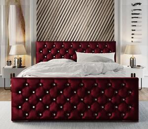 Luxusní postel NIKOLETA - 90x200, červená