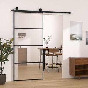 Posuvné dveře s kováním 90x205 cm ESG sklo a hliník 3152147