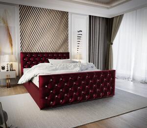Luxusní postel NIKOLETA - 90x200, červená