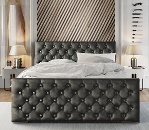 Luxusní manželská postel NIKOLETA - 180x200, šedá