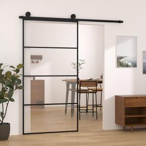 Posuvné dveře s kováním 102,5 x 205 cm ESG sklo a hliník 3152150