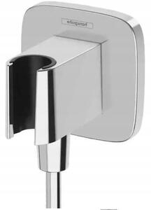Rohový připojovací díl s držákem Hansgrohe chrom nástěnný FixFit