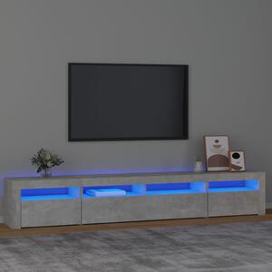 TV skříňka s LED osvětlením betonově šedá 240x35x40 cm 3152725