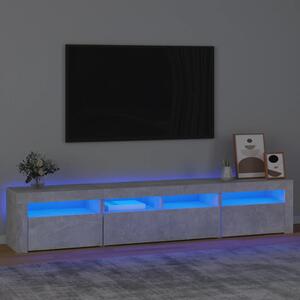 TV skříňka s LED osvětlením betonově šedá 210x35x40 cm 3152733
