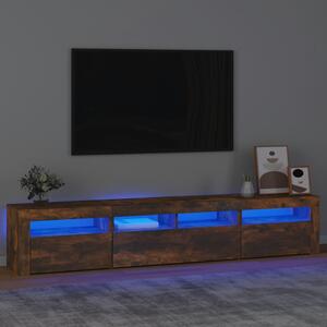 TV skříňka s LED osvětlením kouřový dub 210 x 35 x 40 cm 3152735