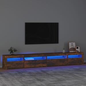 TV skříňka s LED osvětlením kouřový dub 270 x 35 x 40 cm 3152751