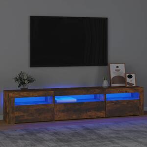 TV skříňka s LED osvětlením kouřový dub 195x35x40 cm 3152743
