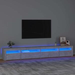 TV skříňka s LED osvětlením betonově šedá 270 x 35 x 40 cm 3152749