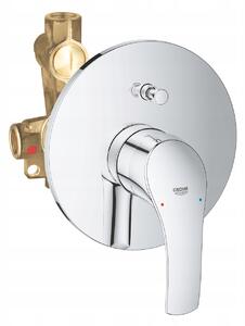 Jednopáková nástěnná vanová a sprchová baterie Grohe Eurosmart, stříbrná