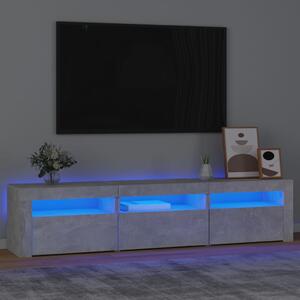 TV skříňka s LED osvětlením betonově šedá 180x35x40 cm 3152757