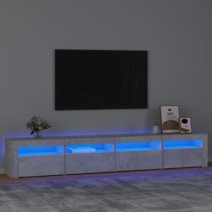 TV skříňka s LED osvětlením betonově šedá 240x35x40 cm 3152765