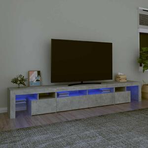 TV skříňka s LED osvětlením betonově šedá 260x36,5x40 cm 3152781